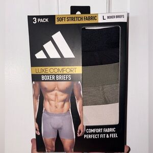 Adidas 3 pack lux comfort boxer briefs LARGE